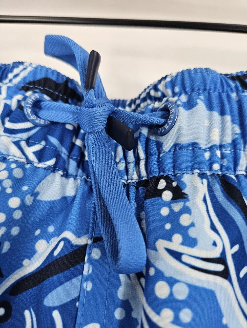 Vineyard Vines Boys' Blue Printed Chappy Swim Trunks In Tide Blue Fishing